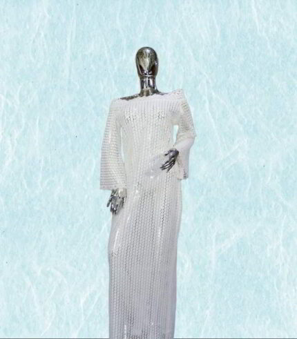 Ezinne Collection: Boubou Kaftan with an Off-shoulder Neckline