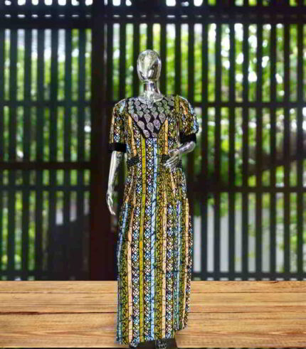 Amaka Collection: Regal Renaissance Stone-Adorned Gown