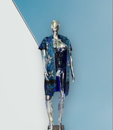 Efe Collection: Ethereal Embroidery Stone Kimono