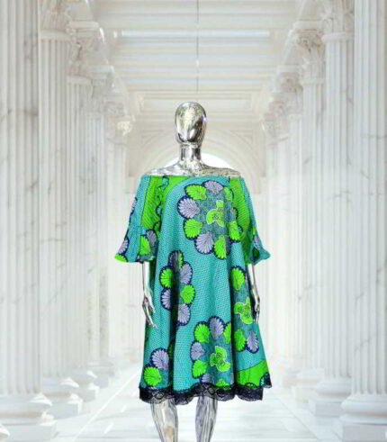 Ebun Collection: Regal Radiance Stone-Embellished Dress