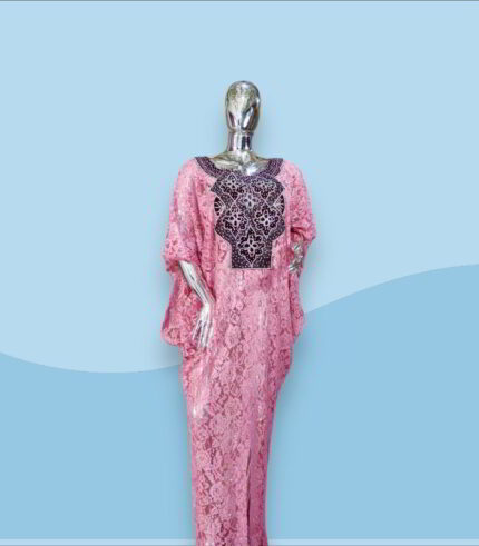 Ekene Collection: Elegant Enchantment Kaftan - Luxurious Embroidery and Gleaming Stones
