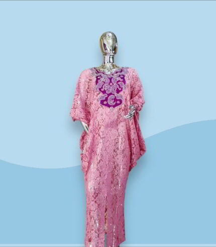 Ekene Collection: Silk Dreams Kaftan - Embellished Embroidery with Dazzling Stones