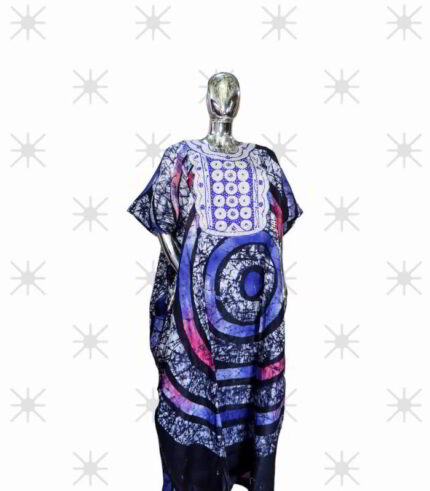 Ewa Collection: Golden Glow Boubou Kaftan - Embroidered Splendor with Lustrous Stones