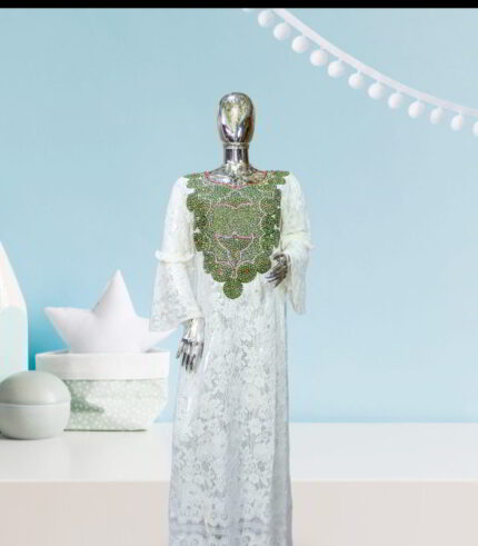 Ire Collection: Celestial Sparkle Kaftan - Embroidered Splendor with Dazzling Stones