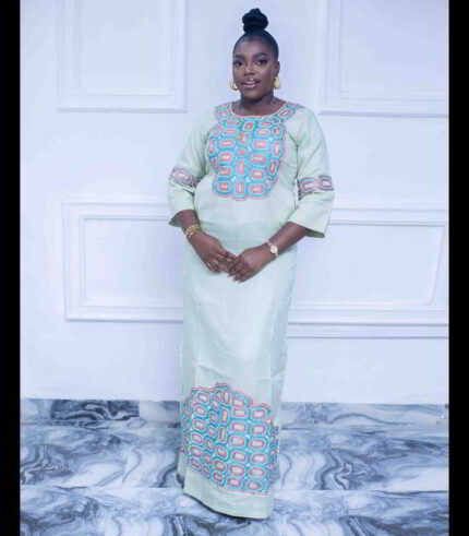 Ikem Boubou Collection: Embroidered Extravagance with Glittering Gemstone Accents