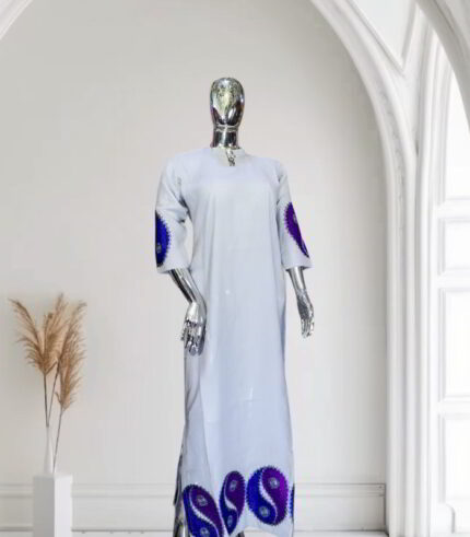 Ikem Boubou Collection:  Embroidered Grace with Luminous Crystal Embellishments