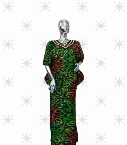 Isioma Collection - Luxurious Beaded Ankara Boubous Kaftan