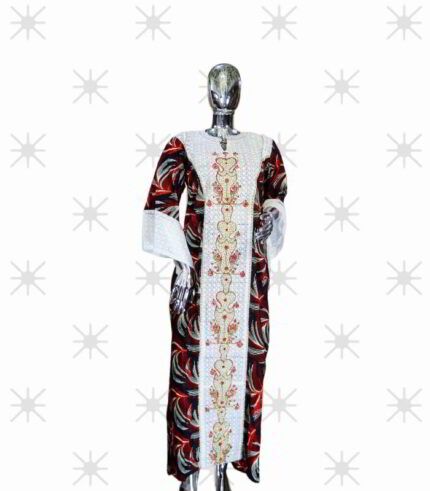 Mofe CollectionAnkara Boubou Kaftan: Embroidered Luxe with Exquisite Crystal Detailing