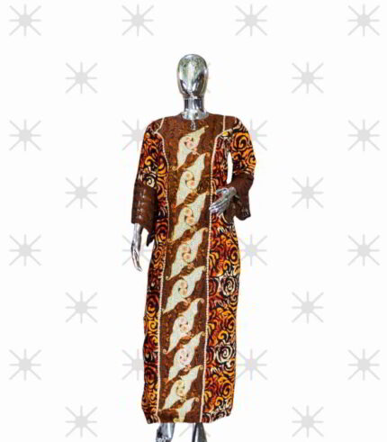 Mofe Collection Ankara Boubou Kaftan: Embroidered Sophistication with Bedazzling Stone Embellishments