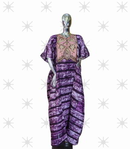 Nifemi Collection: Blissful Elegance Boubou Kaftan - Intricate Embroidery and Dazzling Stones