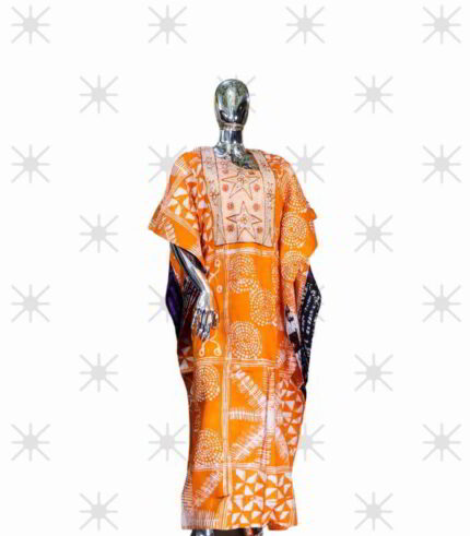 Nifemi Collection: Radiant Reverie Boubou Kaftan - Embroidered Beauty Adorned with Shiny Stones
