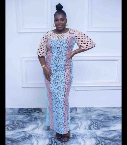 Olori Collection: Ethereal Essence Kaftan - Embroidered Beauty with Radiant Stones