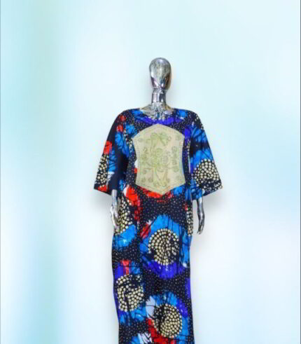 Sope Collection: Moonlit Majesty Kaftan - Embroidered Beauty with Shimmering Stones