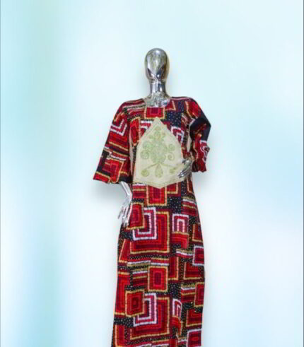 Sope Collection: Radiant Reverie Kaftan - Embroidered Splendor with Gleaming Stones