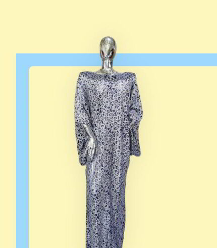 Tiara Collection: Rosewood Regalia Boubou Kaftan - Embroidered Magnificence with Shimmering Stones