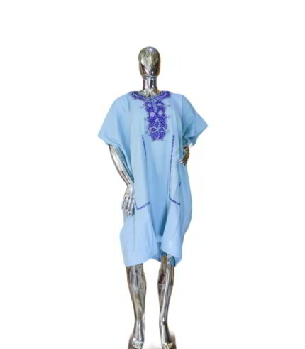 Tiolu Collection: Enchanted Elegance Danshiki Boubou - Intricate Embroidery with Gleaming Stones