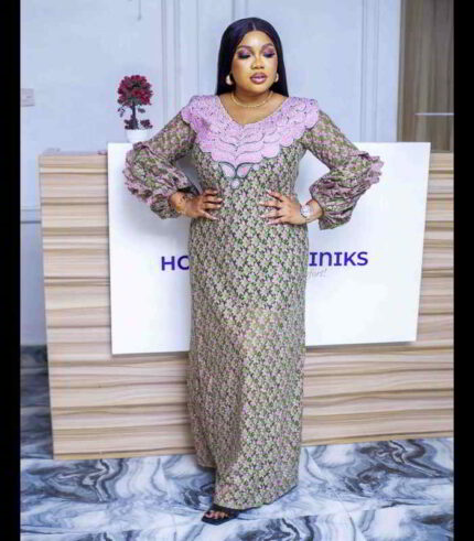 Wura Collection  Boubou Kaftan: Embroidered Class with Enchanting Gemstone Accents