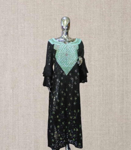 Yimi Collection Boubou Kaftan: Embroidered Style with Exquisite Rhinestone Accents