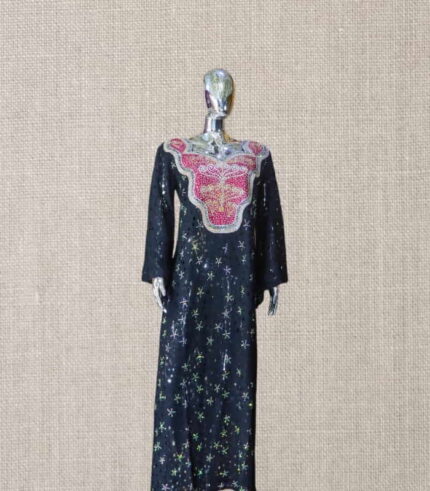 Yimi Collection Boubou  Kaftann: Embroidered Radiance with Radiant Rhinestone Detailing