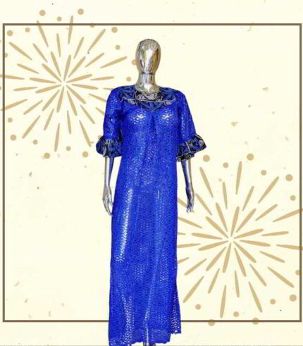 Ibidun Collection: Radiant Adire Lace Elegance