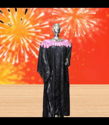 Tinu Collection: Sapphire Splendor Embroidered Kaftan