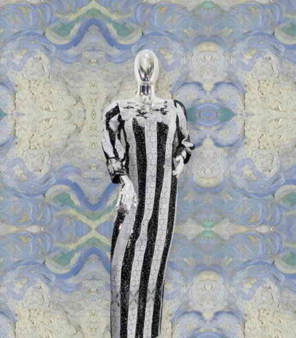 Tutu Collection: Mystic Moonrise Kaftan - Embroidered Opulence with Sparkling Stones