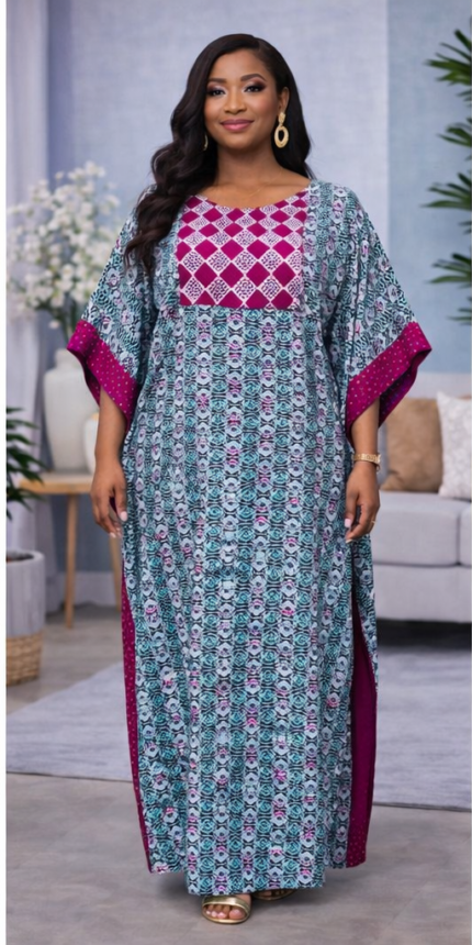 Chipo Collection: Sparkling Stone Ankara Kaftan